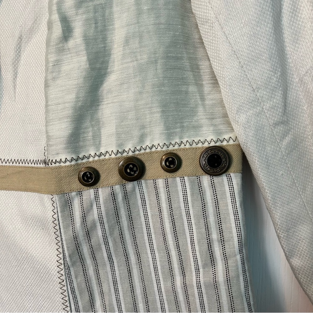 Coldwater Creek Women's Beige Mixed Media Cotton Linen Blazer Size 14 NWT - Picture 8 of 16